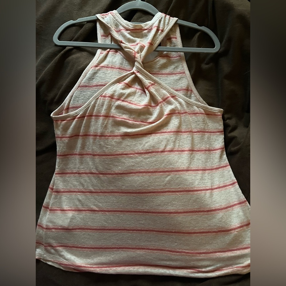 Joie Rayson 100% Linen Striped Racerback Tank NWT - Picture 2 of 4